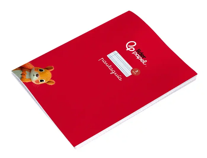 Liderpapel Libreta Pauta Guía A4 32 Hojas 75g/m² Cuadriculado Pautado 3mm con Margen 6 Colores Surtidos - Cartoncillo