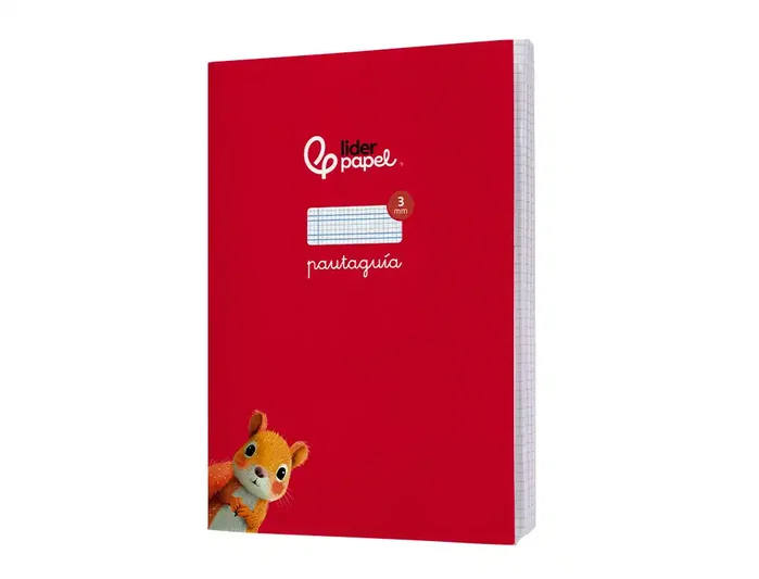 Liderpapel Libreta Pauta Guía A4 32 Hojas 75g/m² Cuadriculado Pautado 3mm con Margen 6 Colores Surtidos - Cartoncillo