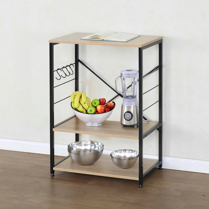 Color Baby Max Home Estantería de Cocina con 3 Baldas 60x40x82 cm