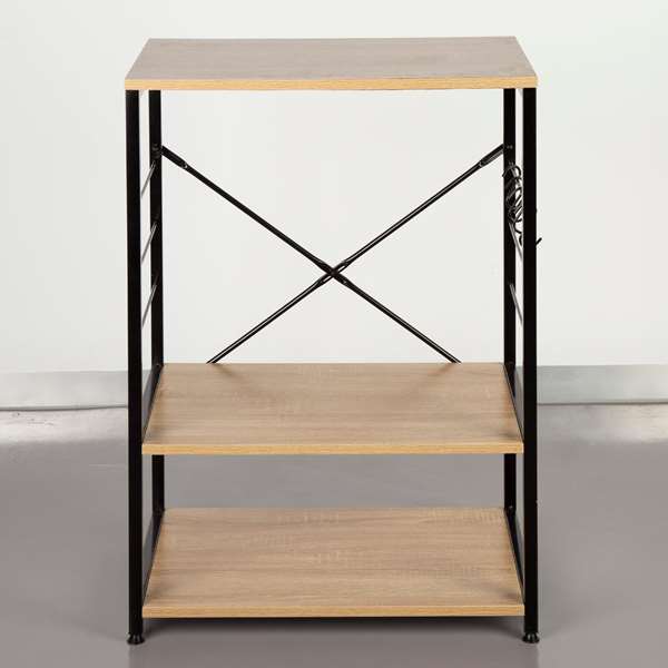 Max Home Estantería Cocina 3 Baldas 60x40x82 cm Acero y Melamina