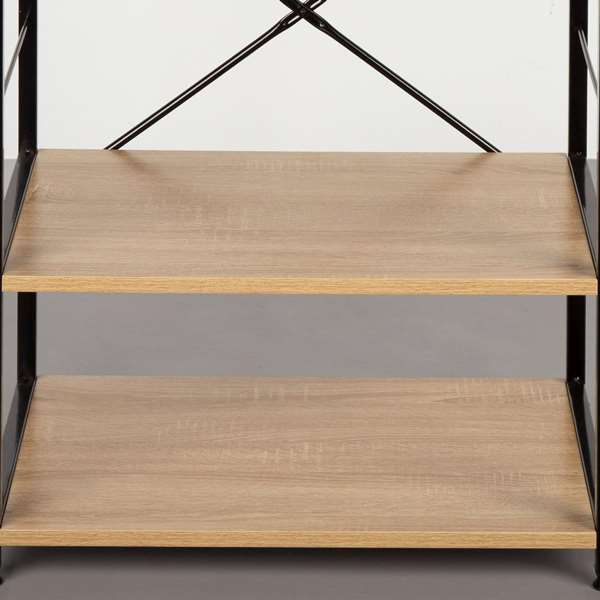 Max Home Estantería Cocina 3 Baldas 60x40x82 cm Acero y Melamina