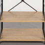 Max Home Estantería Cocina 3 Baldas 60x40x82 cm Acero y Melamina