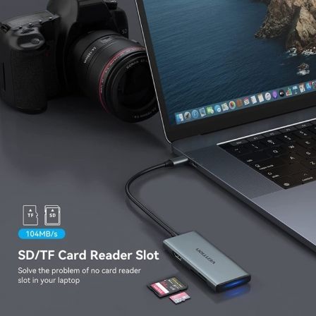 Vention Base USB C Hub Tophb 1xHDMI 3xUSB 1xLector SD MicroSD - Gris Vention Base USB C Hub Tophb 1xHDMI 3xUSB 1xLector SD MicroSD - Gris