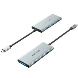 Vention Base USB C Hub Tophb 1xHDMI 3xUSB 1xLector SD MicroSD - Gris
