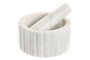 DKD Home Decor Mortero de Mármol Blanco 12,5x12,5x7,5 cm