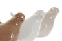 DKD Home Decor Figura de Porcelana Pájaro Surtido de 3 en Colores Beige, Blanco y Rosa Oscuro