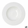 Plato para Pasta Bidasoa Serenity Hydrozero Blanco Cerámica Ø 30 cm (6 Unidades)