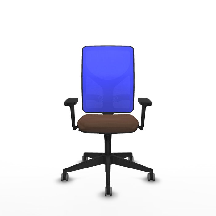 PIQUERAS Y CRESPO Silla de oficina Motilla con mecanismo Sincro, Tela Marrón oscuro y Malla Azul PIQUERAS Y CRESPO Silla de oficina Motilla con mecanismo Sincro, Tela Marrón oscuro y Malla Azul