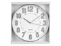 Giftdecor Reloj Redondo 30 cm con Números Rayas Surtidos Plástico y Vidrio Negro Plata Esfera Blanca (Set de 12)