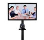 B-Tech Soporte para Cámara de Videoconferencia, 100x100mm, VESA 75x75mm, Carga Máx. 4kg, Negro Satinado, Compatible con BT7052/BT7260