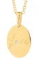 Secrecy Collar LOVE COFFEE con Diamante y Baño de Oro de 18K