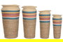 DKD Home Decor Macetero Arabe Firope Multicolor Fibra 55 x 100 x 55 cm Set de 4