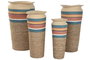 DKD Home Decor Macetero Arabe Firope Multicolor Fibra 55 x 100 x 55 cm Set de 4