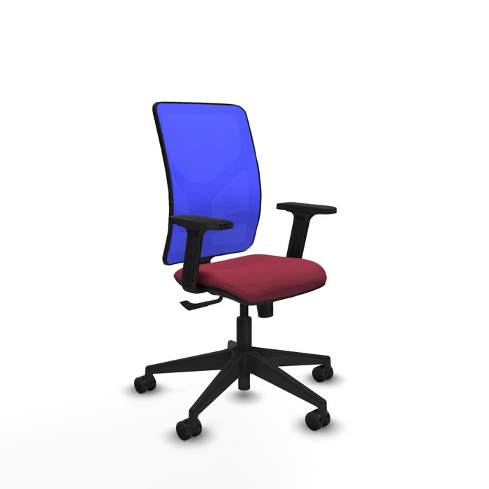 PIQUERAS Y CRESPO Silla de oficina Motilla con mecanismo Sincro, Granate y Azul PIQUERAS Y CRESPO Silla de oficina Motilla con mecanismo Sincro, Granate y Azul
