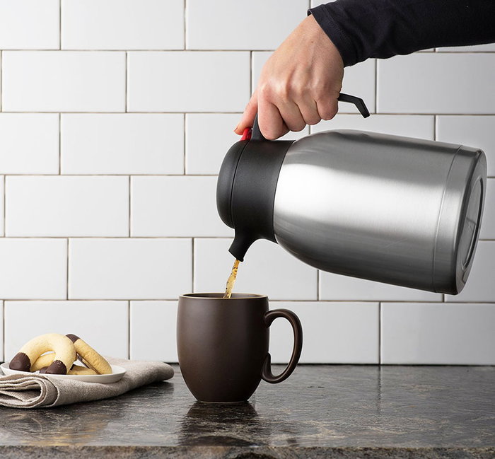 Thermosport Jarra Termo Inoxidable 1.5 Litros con Pulsador ø14x16x23 cm (6 Unidades)