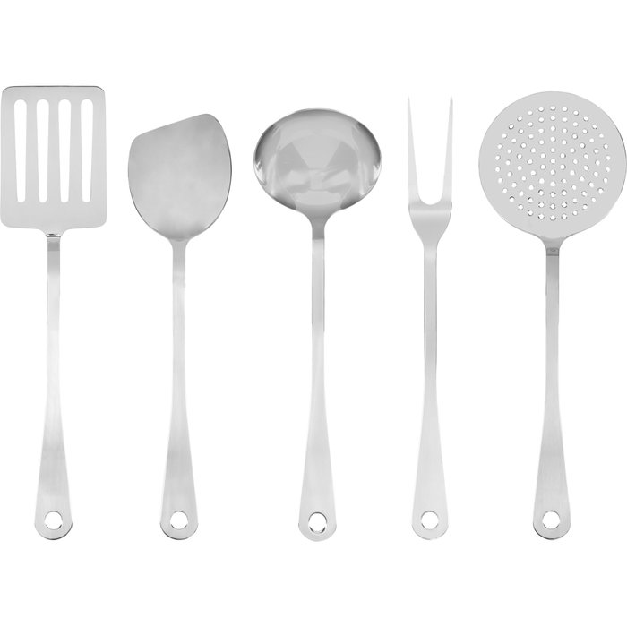 Alessi Set de cocina 5 piezas AJM19S5L en acero inoxidable plata