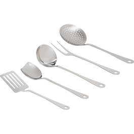 Alessi Set de cocina 5 piezas AJM19S5L en acero inoxidable plata