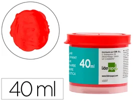 Liderpapel Témpera escolar rojo 40 ml+