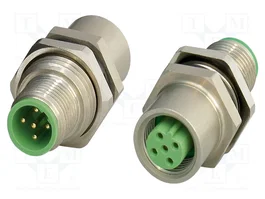 PHOENIX CONTACT Conector M12 de 5 pines, recto y dorado