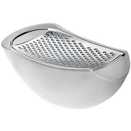 Alessi AARU01 Parmenide Rallador y Quesera de Resina Blanco Hielo