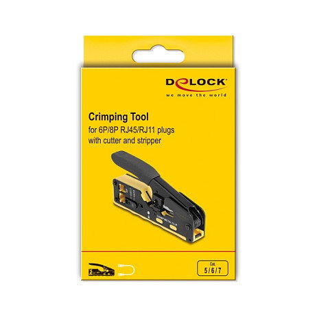 DeLOCK 90583 Herramienta de crimpado para conectores RJ45/RJ11 Cat. 5/6/7