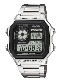 Casio AE1200WHD1AVEF Reloj Hombre Acero Plateado Digital Negro