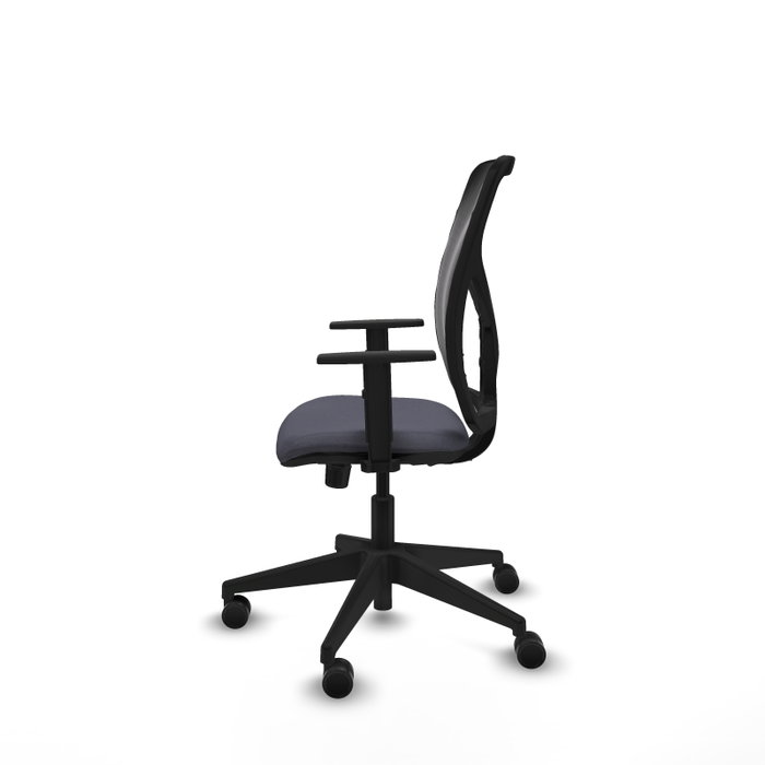 PIQUERAS Y CRESPO Silla de oficina Motilla con mecanismo Sincro, Gris oscuro y Negro