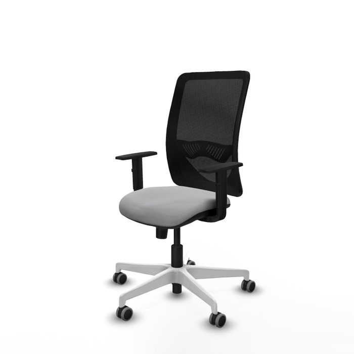 PIQUERAS Y CRESPO Silla de oficina Zulema con mecanismo Sincro, Gris claro y Negro PIQUERAS Y CRESPO Silla de oficina Zulema con mecanismo Sincro, Gris claro y Negro