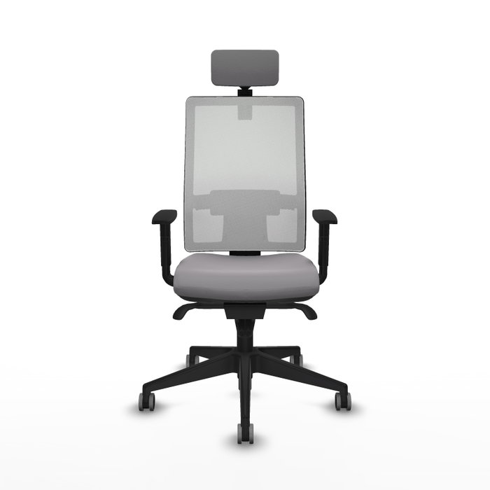 PIQUERAS Y CRESPO Silla de oficina Horna Gris y Blanco con mecanismo Sincro PIQUERAS Y CRESPO Silla de oficina Horna Gris y Blanco con mecanismo Sincro