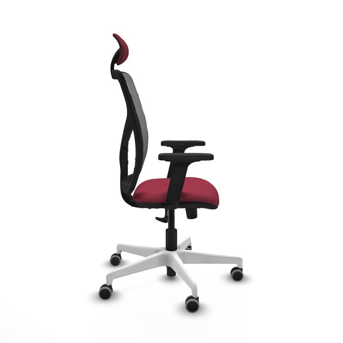 PIQUERAS Y CRESPO Silla de oficina Motilla con mecanismo Sincro, Granate y Gris