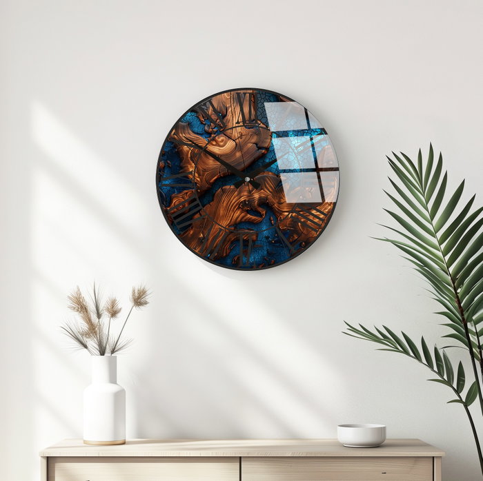 Wallity Reloj de Pared Decorativo de Cristal 40 x 40 cm