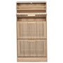 Home Deco Factory Zapatero 3 Puertas Natural Madera MDF Entrada Hogar 60x24x113 cm