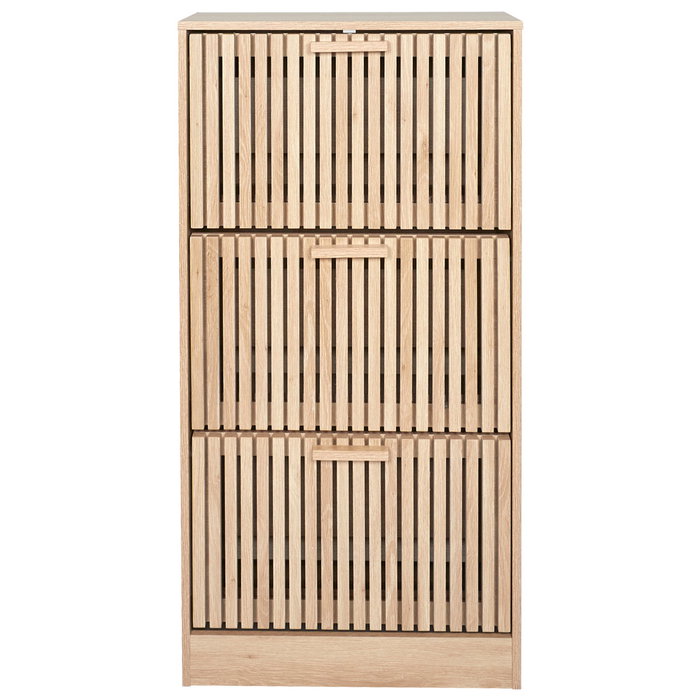 Home Deco Factory Zapatero 3 Puertas Natural Madera MDF Entrada Hogar 60x24x113 cm Home Deco Factory Zapatero 3 Puertas Natural Madera MDF Entrada Hogar 60x24x113 cm