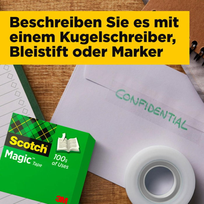 Scotch Cinta adhesiva Magic invisible 19 mm x 33 m