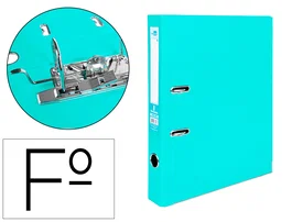 Liderpapel Archivador de Palanca Documenta Folio Forrado PVC Rado con Compresor Lomo 52 mm Verde Claro