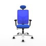 PIQUERAS Y CRESPO Silla de oficina Motilla Azul con mecanismo Sincro/Traslack