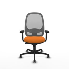 PIQUERAS Y CRESPO Silla de oficina Cilanco con mecanismo Sincro, Naranja y Gris