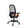 PIQUERAS Y CRESPO Silla de oficina Cilanco con mecanismo Sincro, Naranja y Gris