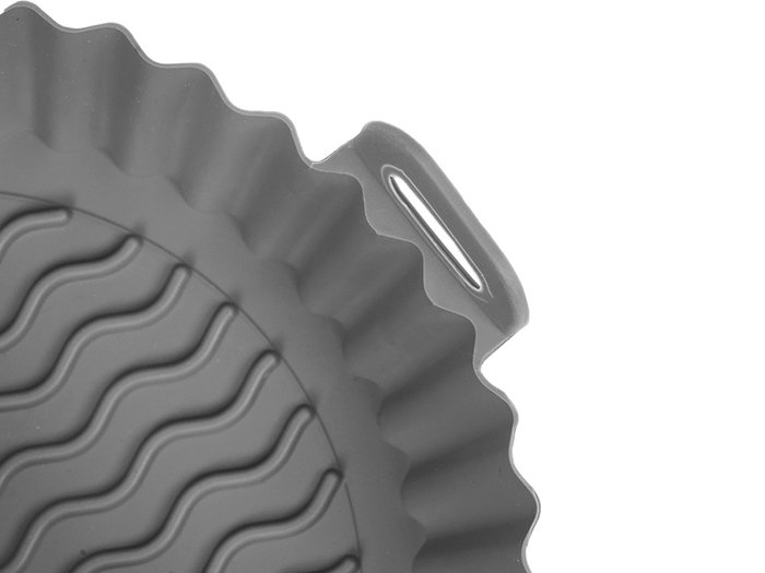 Kinvara Molde Freidora Aire Doble Compartimento Gris Silicona 22x6.5x20 cm (Set de 24)