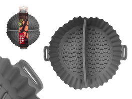 Kinvara Molde Freidora Aire Doble Compartimento Gris Silicona 22x6.5x20 cm (Set de 24)