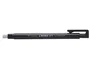 Tombow Portagomas Mono Zero con Clip, Goma Rectangular 2,5 x 5 mm, Negro