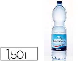 Fuente primavera Agua mineral natural, de mineralización débil, botella de 1,5 l