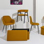 Home Deco Factory Silla Butaca Atom Mostaza Contemporain 59x55,7 cm h.85 cm