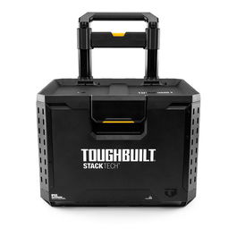 Toughbuilt Caja de Herramientas con Ruedas Stacktech, 53 x 40.5 x 40 cm, Mango Telescópico, 2 Ruedas Todo Terreno, Capacidad 113 kg, Modular y Apilable, IP65, Polímero y Acero