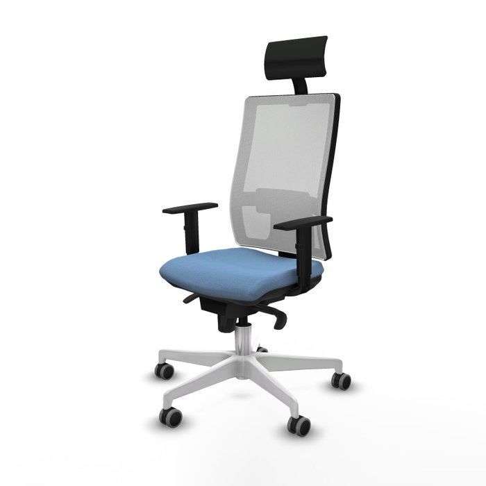 PIQUERAS Y CRESPO Silla de oficina Horna con mecanismo Sincro, Azul cielo y Blanco PIQUERAS Y CRESPO Silla de oficina Horna con mecanismo Sincro, Azul cielo y Blanco