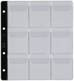 Funda Para Album De Monedas Pardo Con Lomo Rfzo.Negro Ø 55Mm 9 Aloj. (Set de 10)