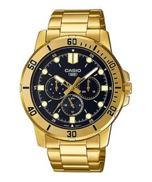 Casio Reloj MTP-VD300G-1EUDF Dorado con Esfera Negra
