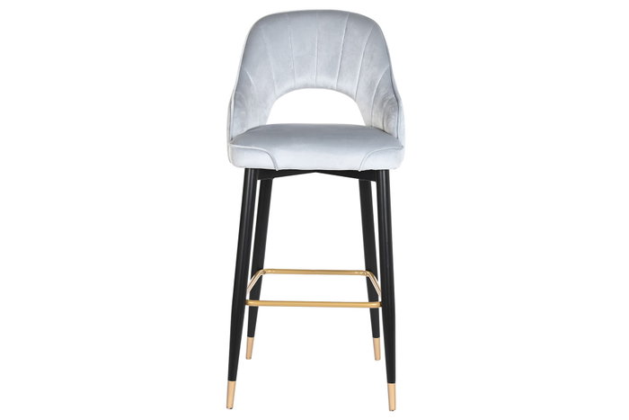 DKD Home Decor Taburete Moderno Gris Negro 53 x 109 x 48 cm (2 Unidades)
