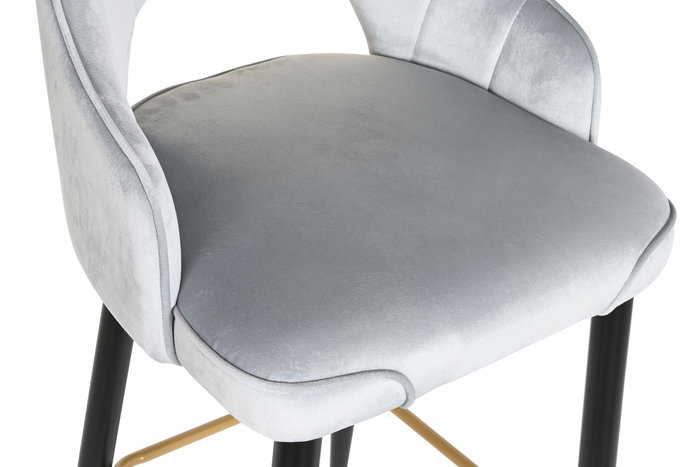 DKD Home Decor Taburete Moderno Gris Negro 53 x 109 x 48 cm (2 Unidades)
