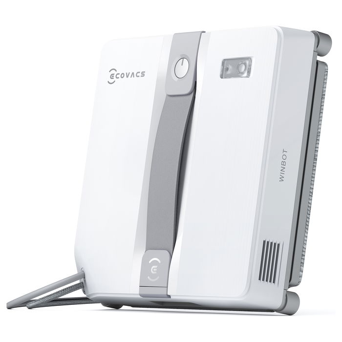 ECOVACS WINBOT Mini Robot Limpiacristales, Succión Universal 22x25 cm, Gris y Blanco, Batería de Ión-Litio, Nivel de Ruido 63 dB